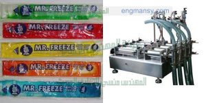 ماكينات تعبئة وتغليف سوائل عصائر ايس لولى كاتشب شامبو كلور سائل